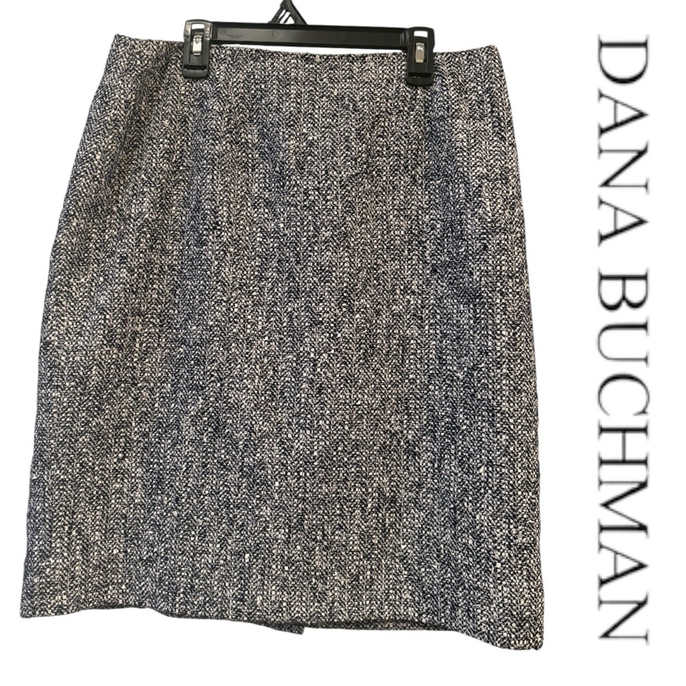 Dana Buchman Navy and White Skirt, 12P